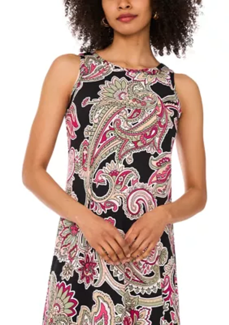 Women's Sleeveless Printed Maxi Dress