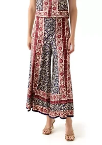 Women's Border Floral Pants