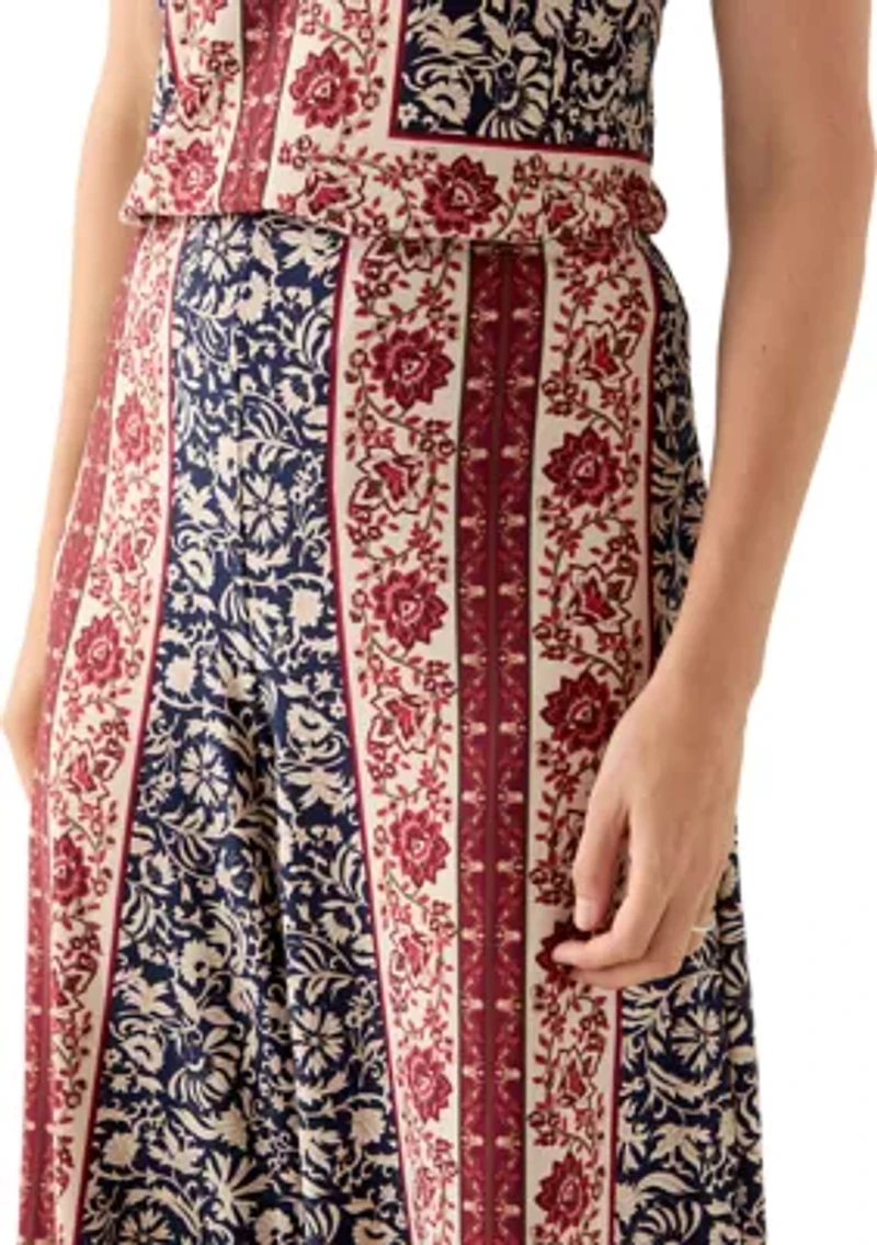 Women's Border Floral Pants