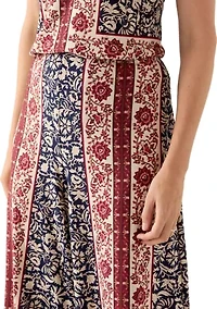 Women's Border Floral Pants