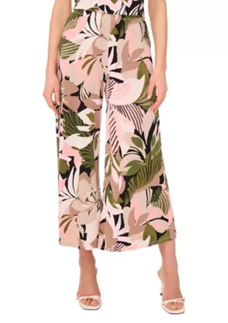 Women's Pull On Tropical Floral Pants