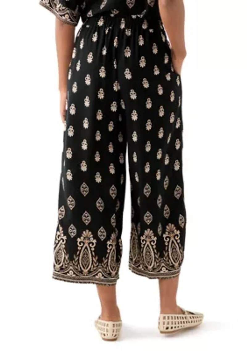 Women's Printed Pull On Pants