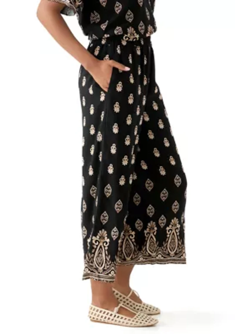 Women's Printed Pull On Pants