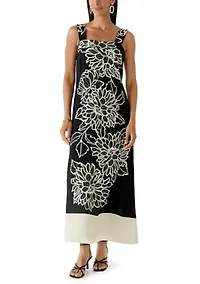 Women's Square Neck Floral Dress