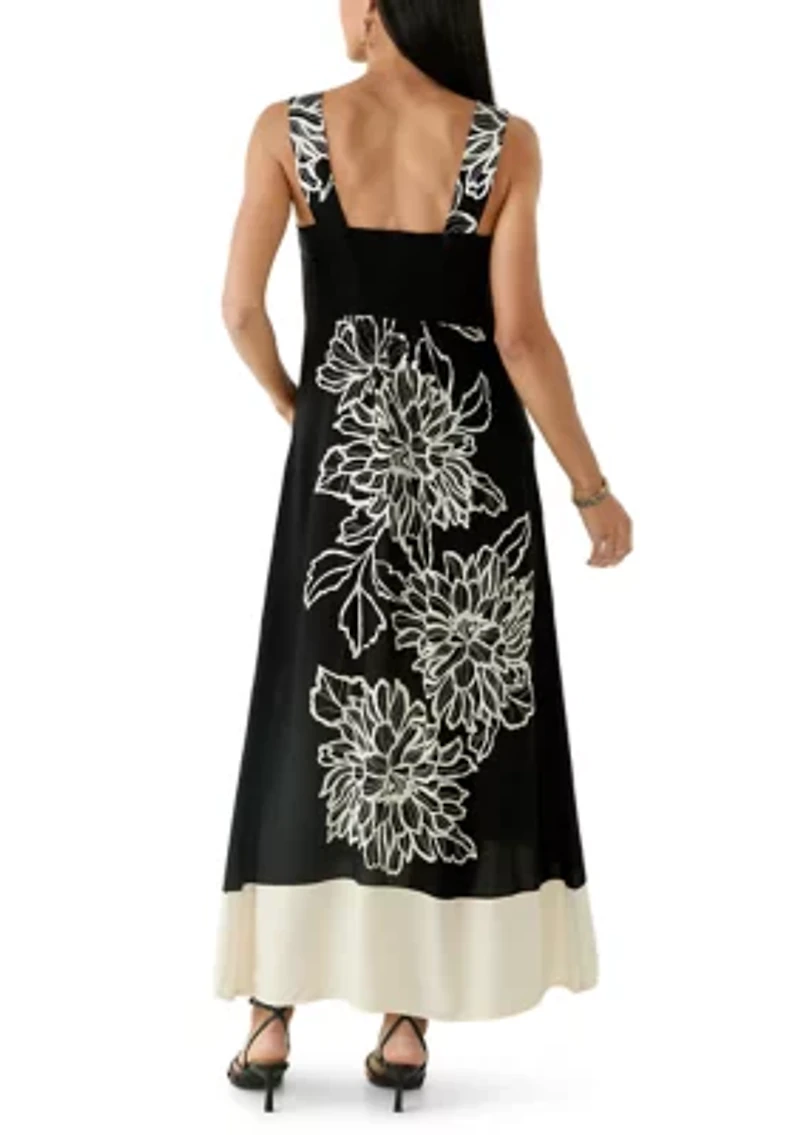 Women's Square Neck Floral Dress