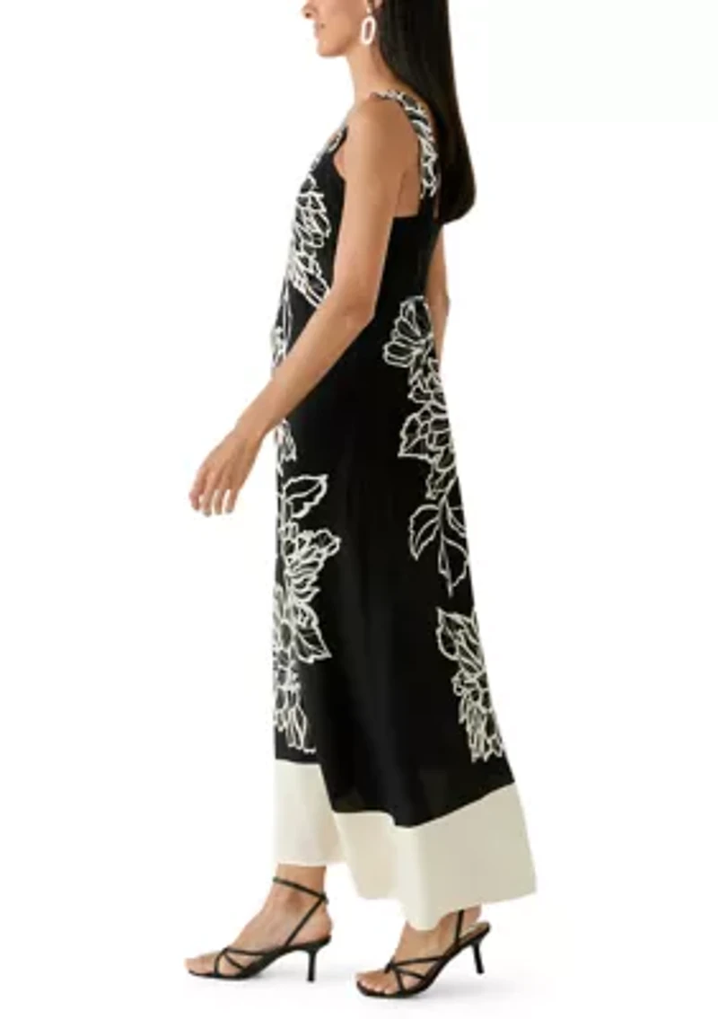 Women's Square Neck Floral Dress