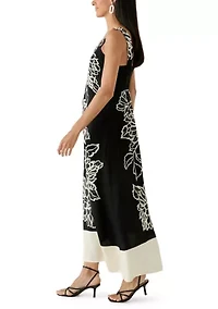Women's Square Neck Floral Dress