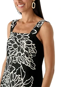 Women's Square Neck Floral Dress