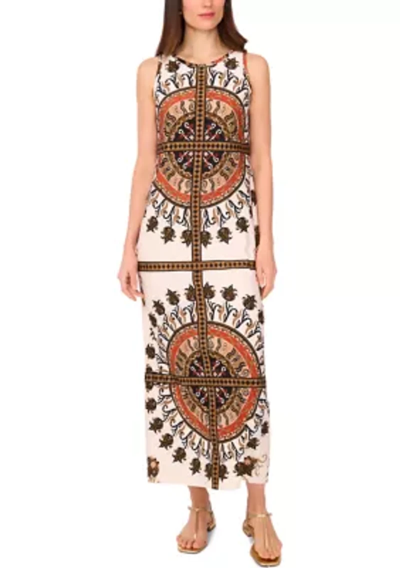 Women's Placed Medallion Sleeveless Maxi Dress