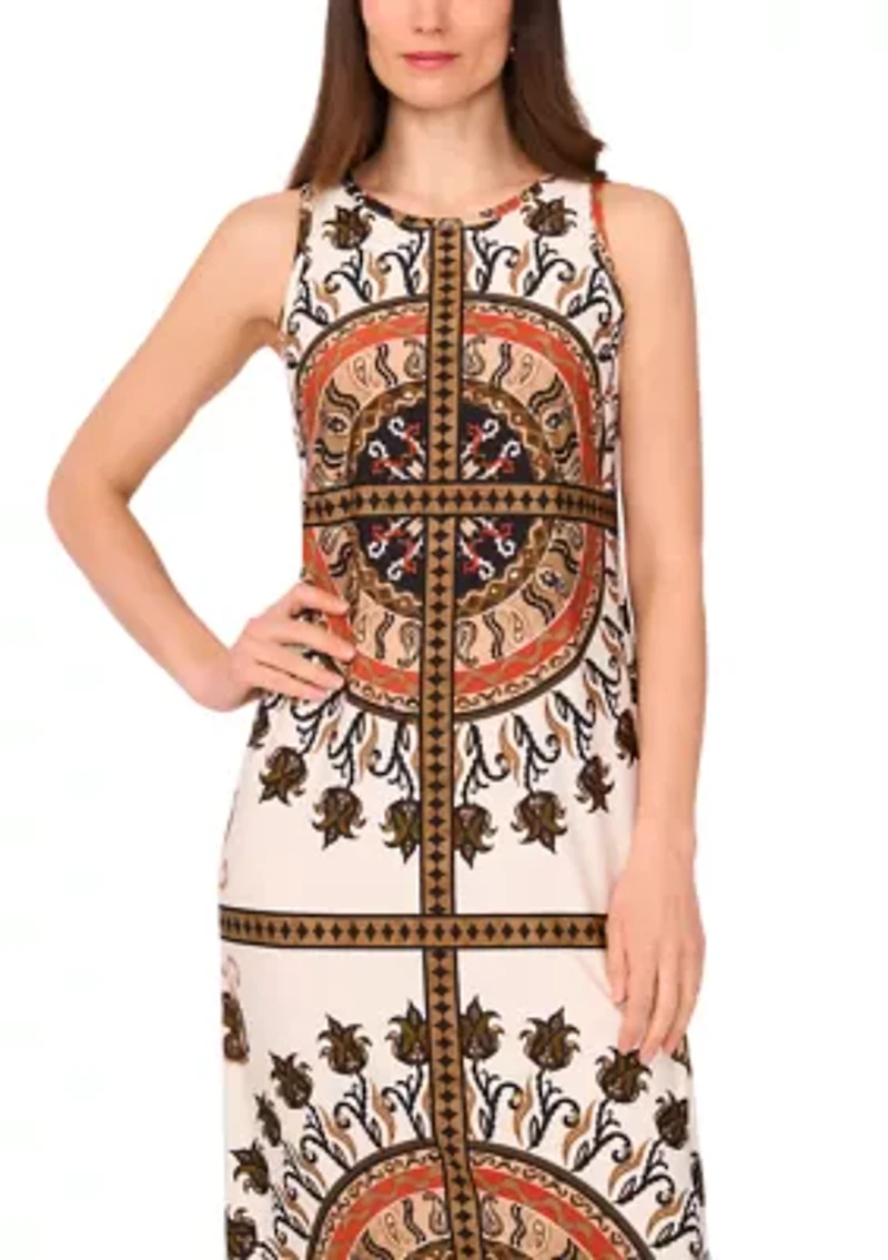 Women's Placed Medallion Sleeveless Maxi Dress