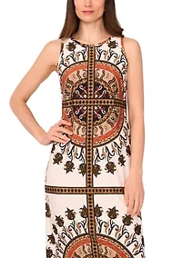 Women's Placed Medallion Sleeveless Maxi Dress