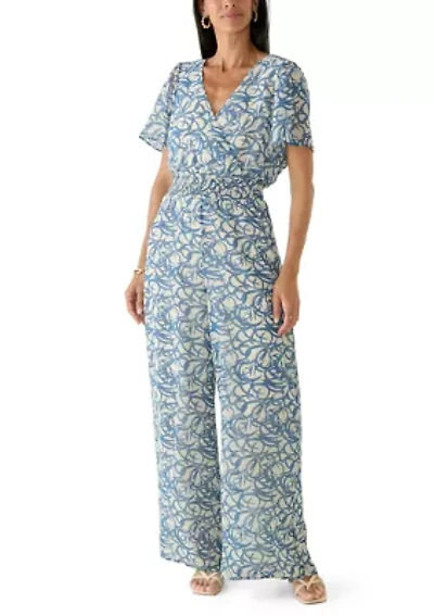 Women's Surplice Smock Waist Jumpsuit