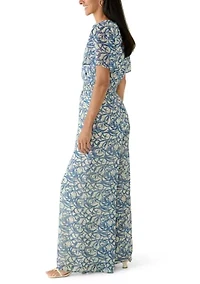 Women's Surplice Smock Waist Jumpsuit