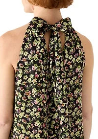 Women's Halter Satin Maxi Dress