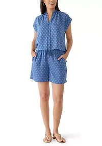 Women's Clip Dot Pull On Shorts