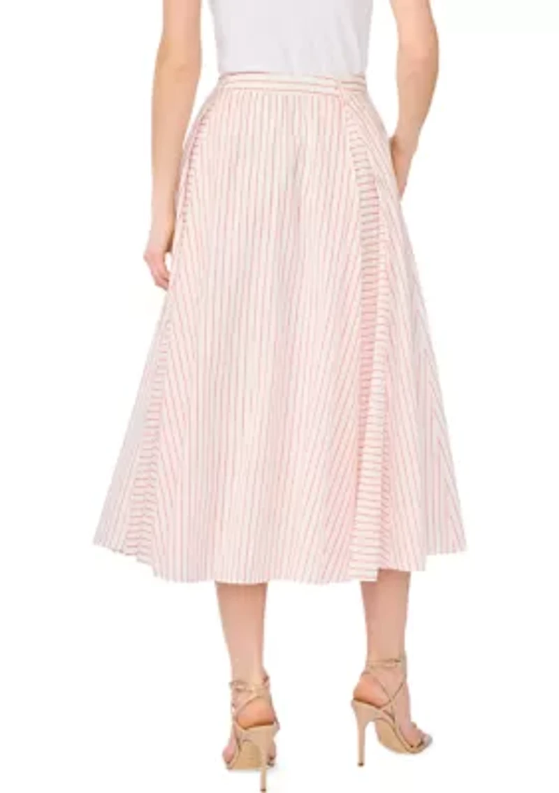 Women's A-Line Striped Skirt
