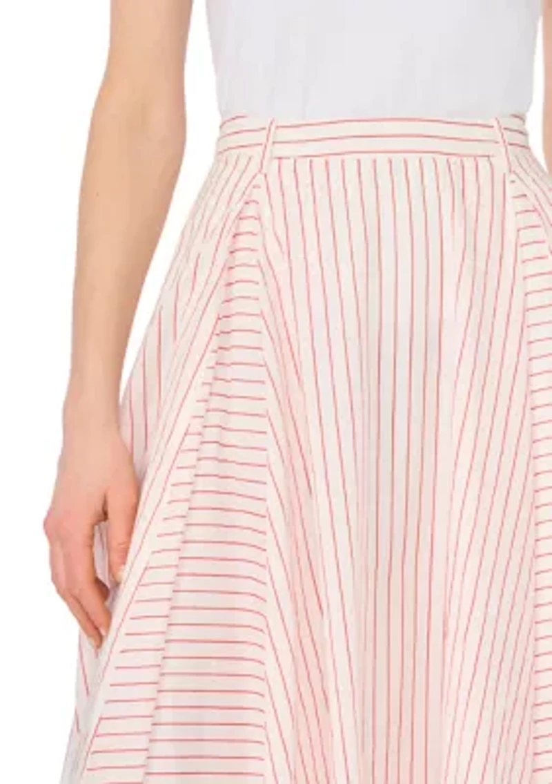 Women's A-Line Striped Skirt