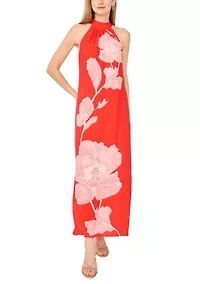 Women's Halter Neck Floral Dress