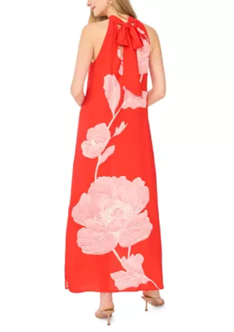 Women's Halter Neck Floral Dress