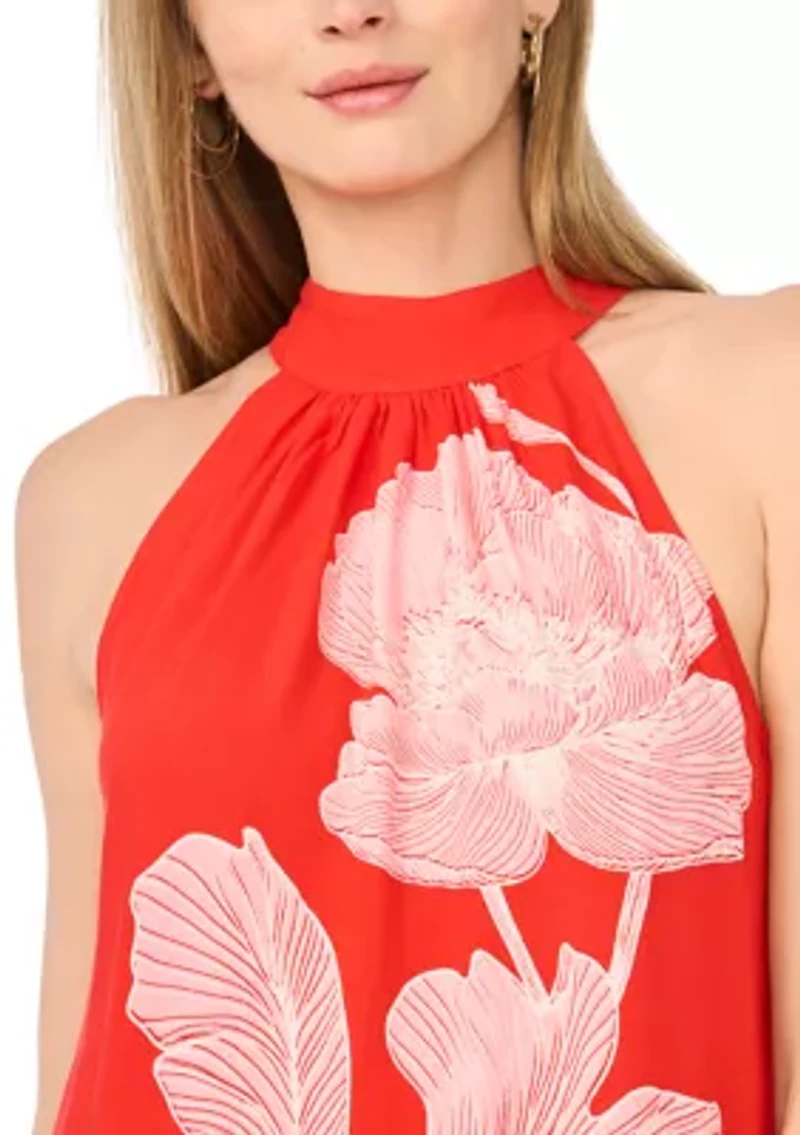 Women's Halter Neck Floral Dress
