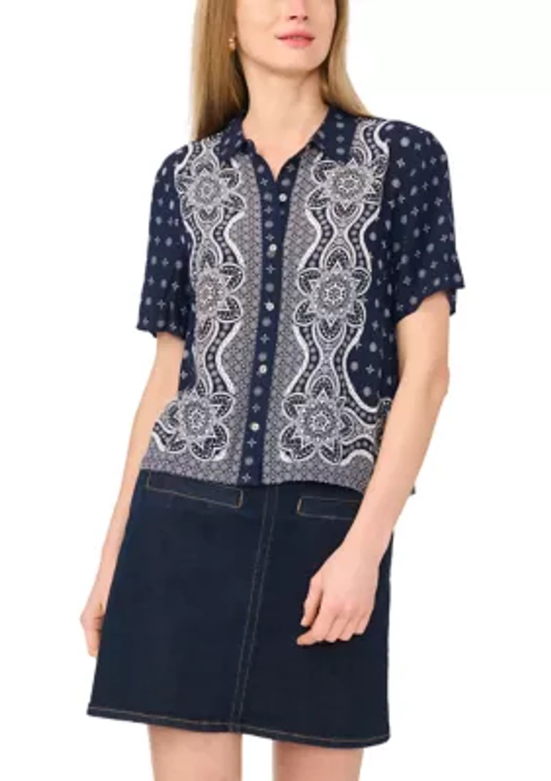 Women's Bandana Printed Shirt