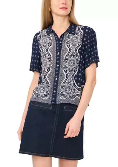Women's Bandana Printed Shirt