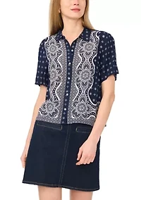 Women's Bandana Printed Shirt
