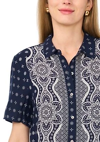 Women's Bandana Printed Shirt