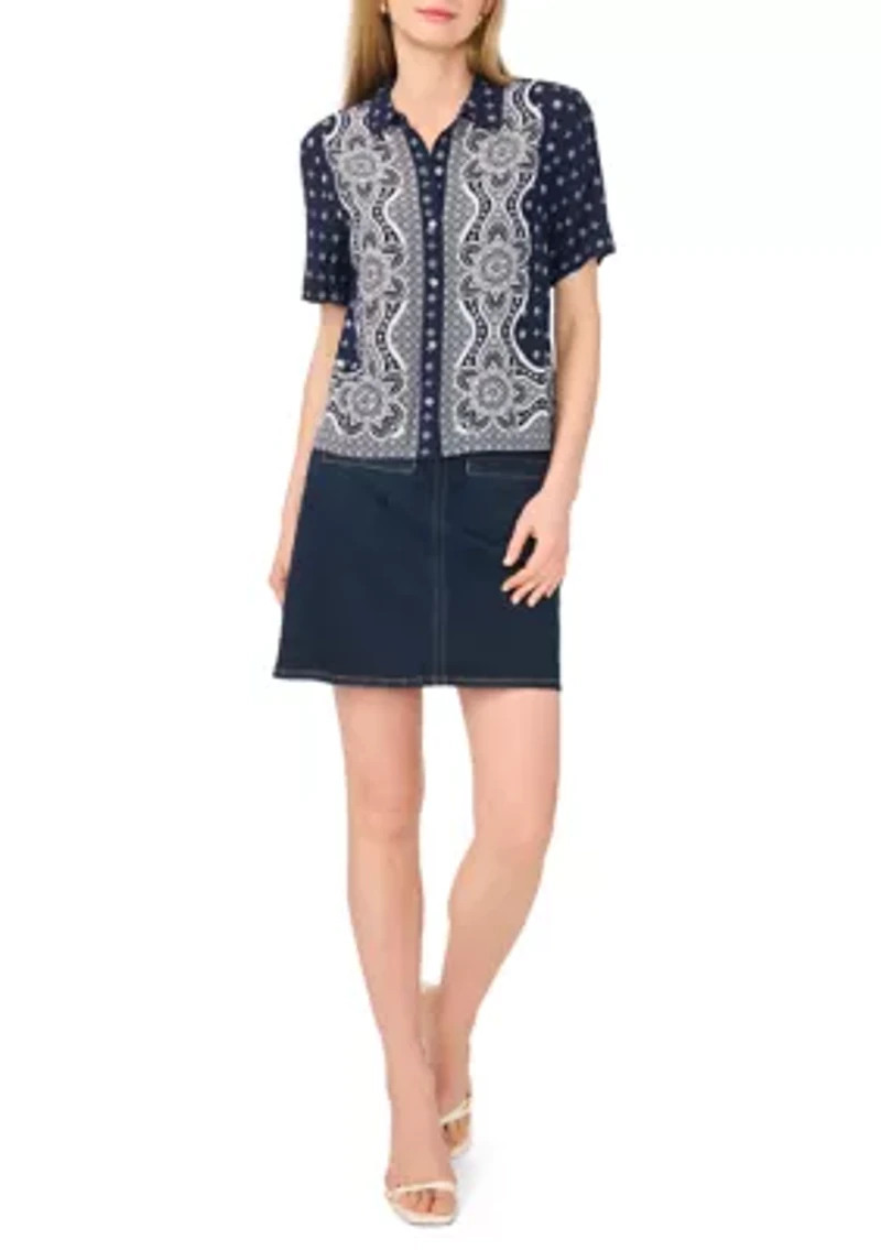 Women's Bandana Printed Shirt