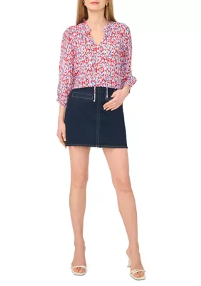 Women's Puff Sleeve American Blouse