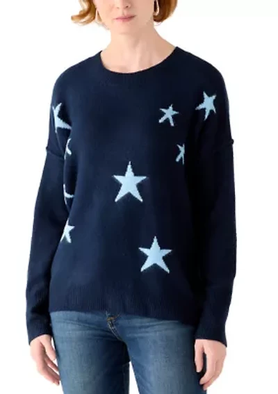 Women's Dolman Star Crew Neck Sweater