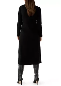 Women's Ribbed Sweater Midi Dress