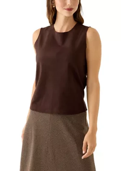 Women's Sleeveless Vegan Suede Top
