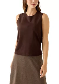 Women's Sleeveless Vegan Suede Top