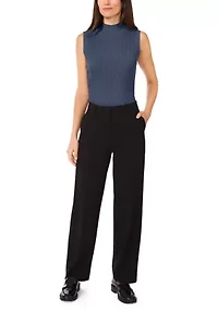 Women's Sleeveless Ribbed Mock Neck Tank