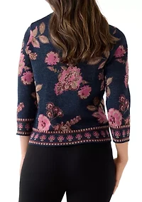 Women's Embroidered Floral Sweater