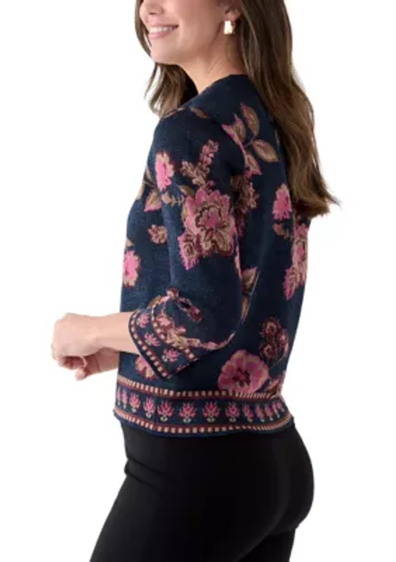 Women's Embroidered Floral Sweater