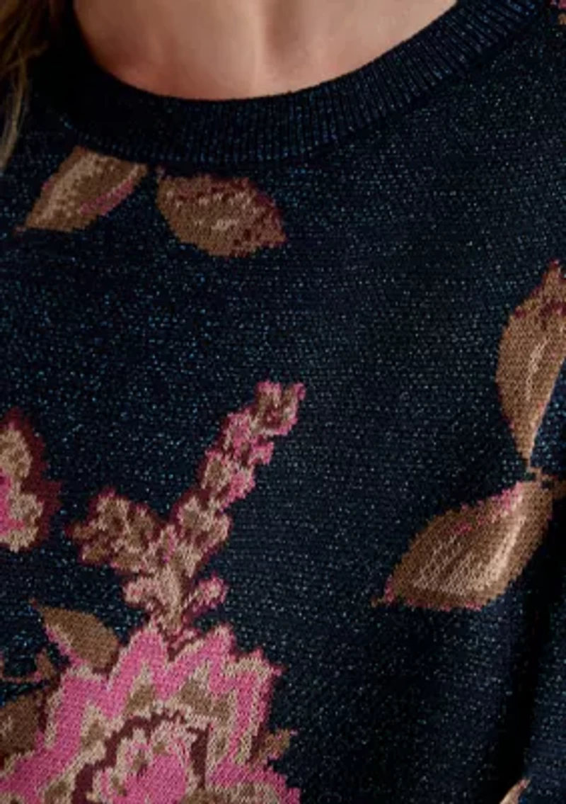 Women's Embroidered Floral Sweater
