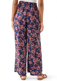 Women's Pull-On Printed Wide-Leg Pants