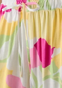 Women's Floral Linen Pants