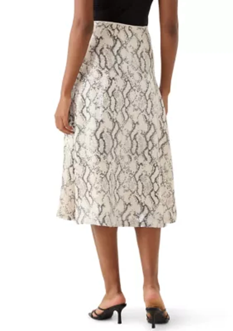 Women's Snake Sequin A-Line Skirt