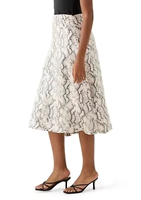 Women's Snake Sequin A-Line Skirt