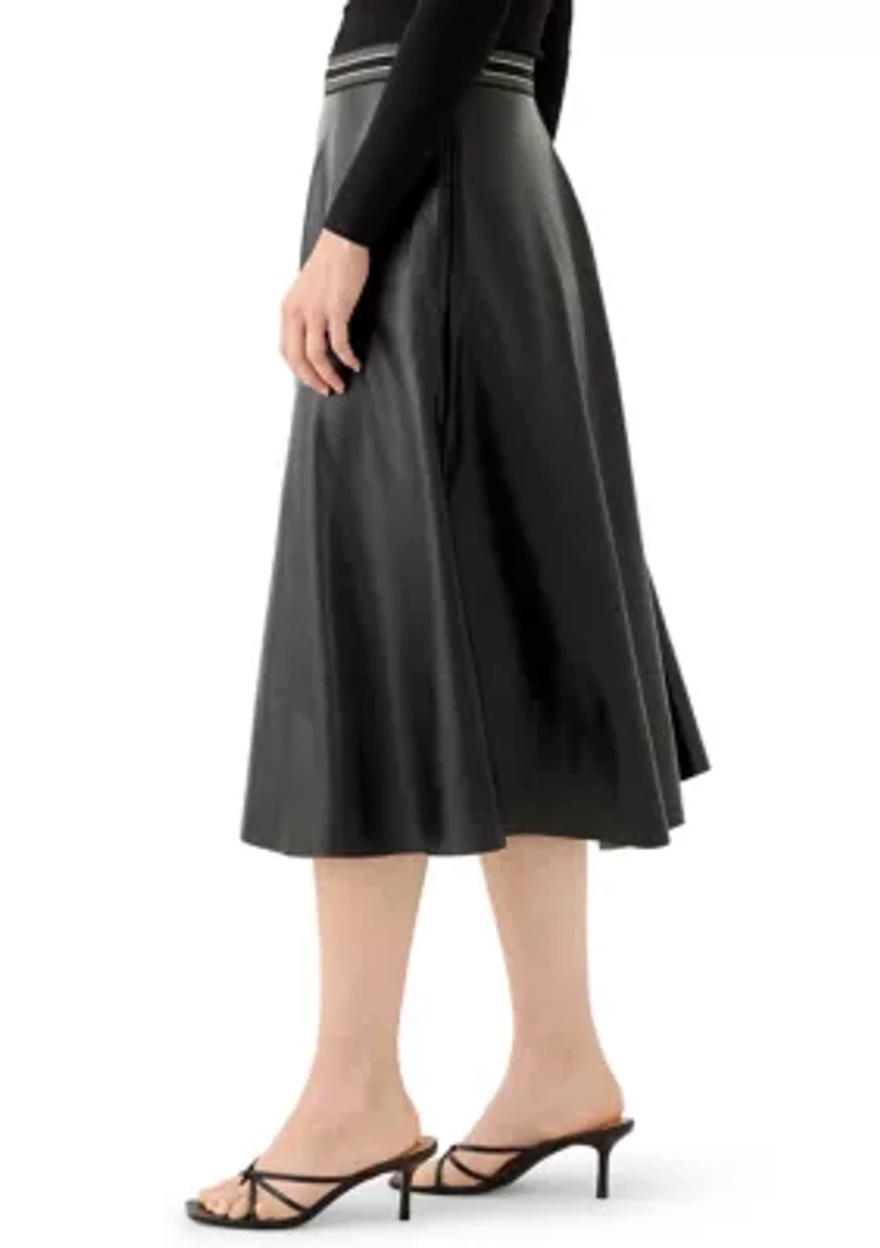 Women's Vegan Leather Culotte Pants