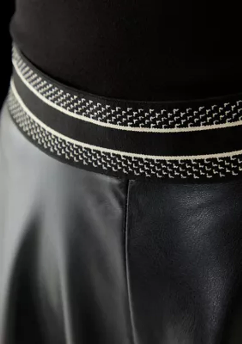 Women's Vegan Leather Culotte Pants