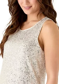 Women's Sleeveless A-Line Sequin Dress