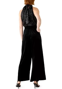Women's Sequin Halter Jumpsuit