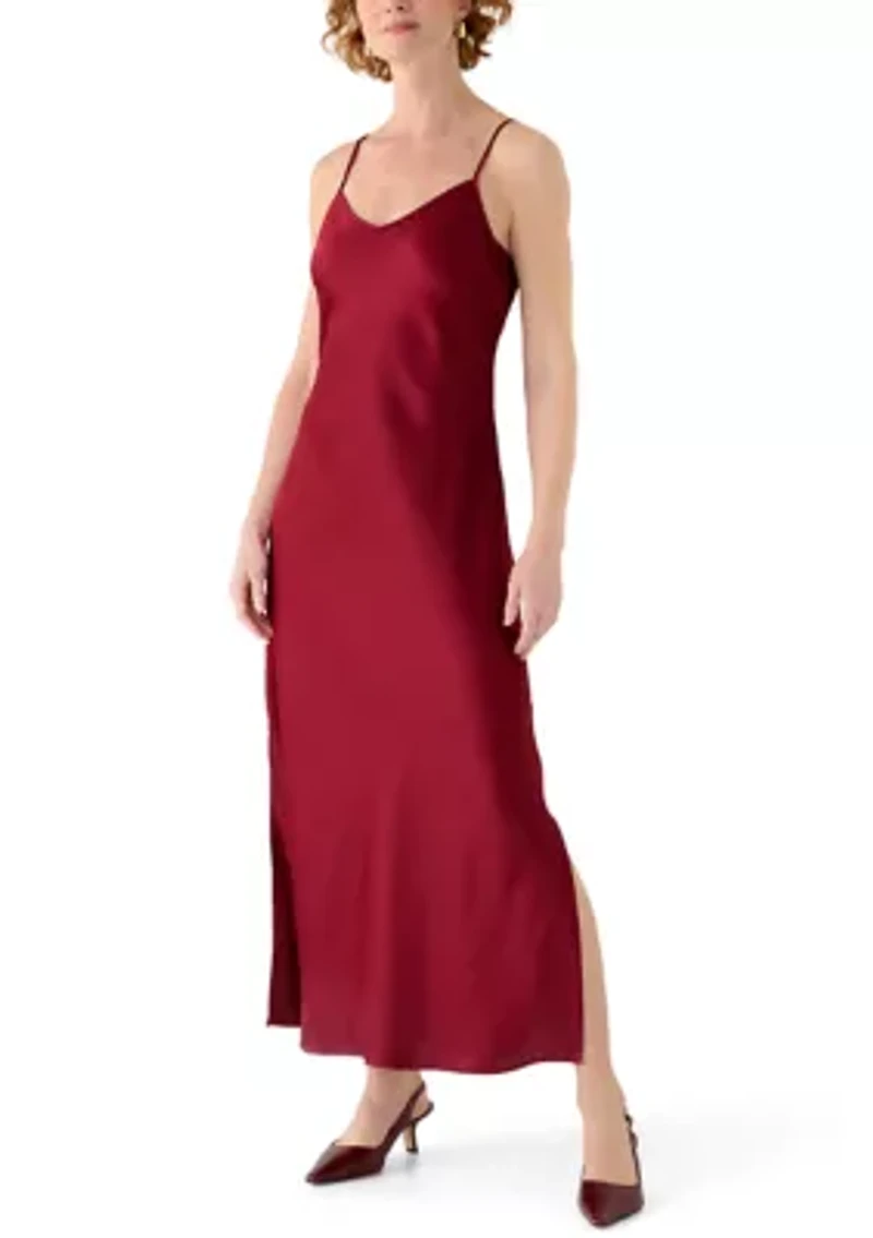 Women's Long Sleeve Mock Neck Sweater with Slip Dress