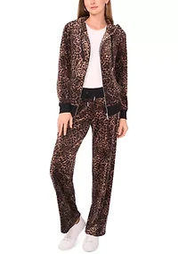 Women's Zip Front Leopard Print Jacket