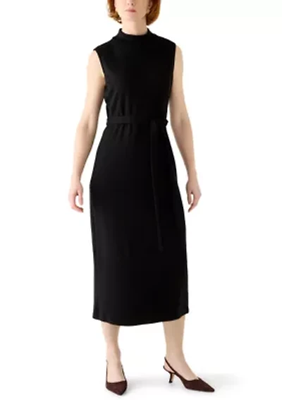 Women's Sleeveless Belted Midi Dress