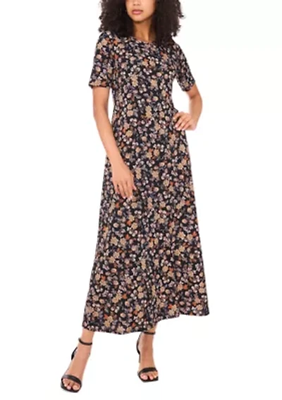 Women's Short Sleeve Floral Dress